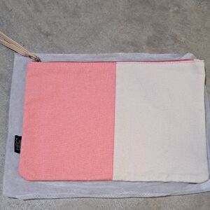 HPC Two-Tone Pink and Cream Clutch
